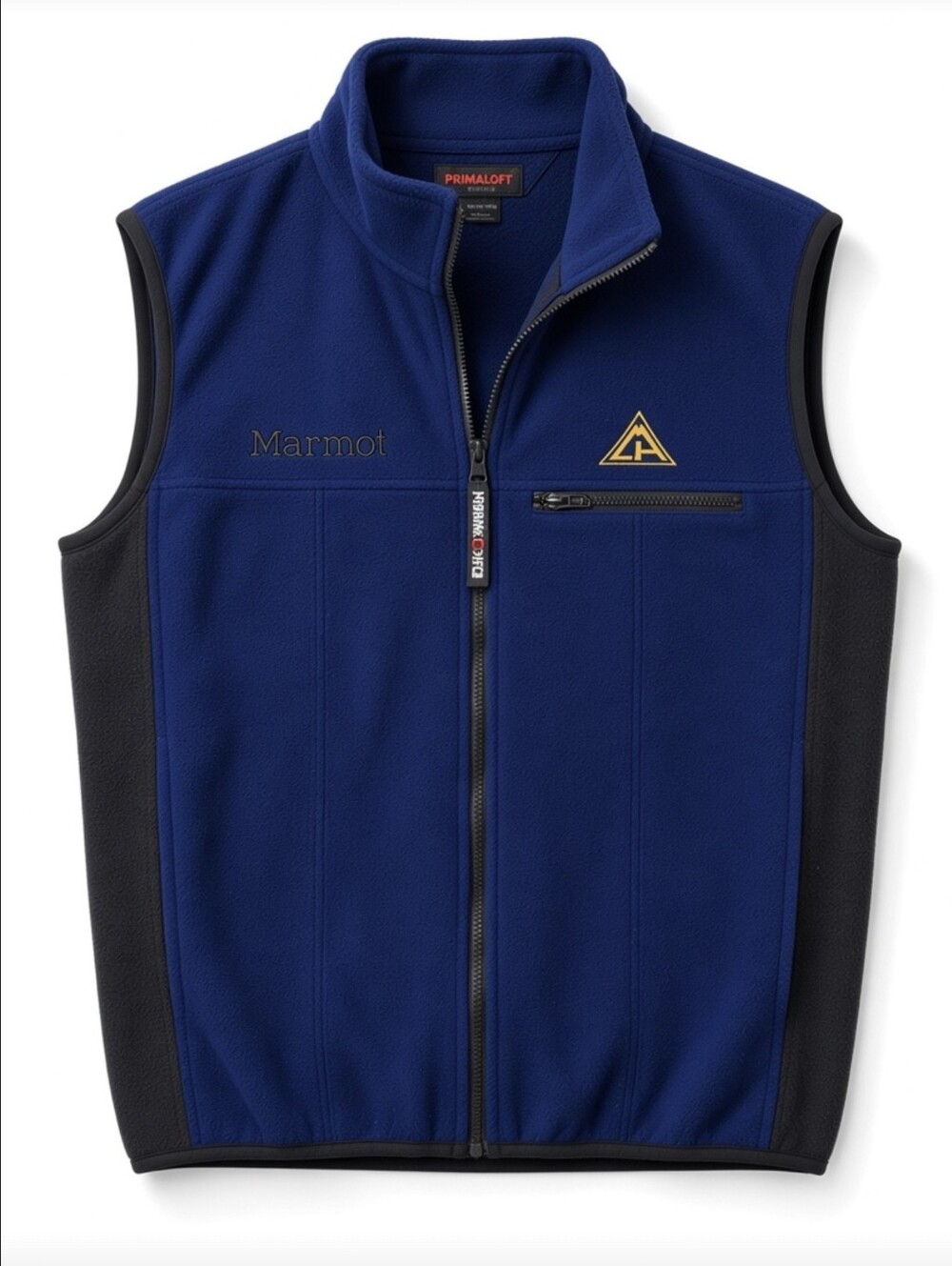 Vintage Marmot USA Made Windstopper Fleece Vest Men's Small Blue Full Zip